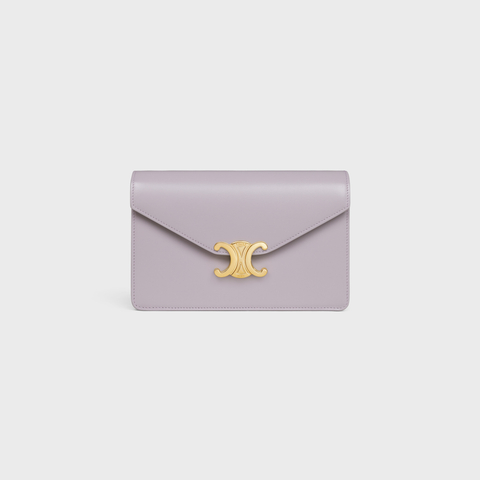 WALLET ON CHAIN MARGO IN SHINY CALFSKIN LIGHT LILAC - Image 1